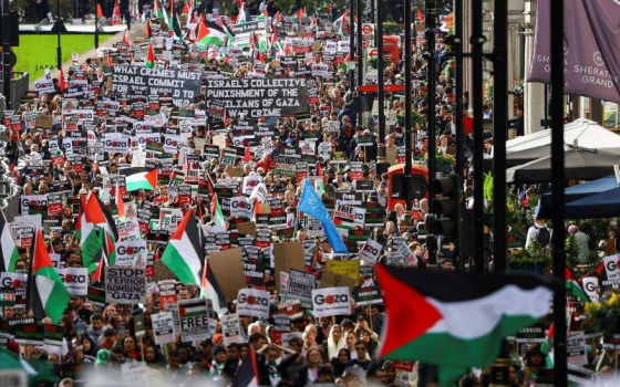 مظاهرة حاشدة في مانشستر لدعم فلسطين