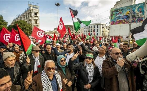 مسيرة مناصرة لفلسطين في تونس