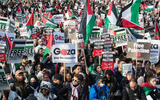 مظاهرة داعمة لفلسطين في بريطانيا