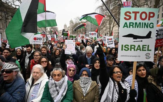 مظاهرة داعمة لفلسطين في بريطانيا بمشاركة نقابيين