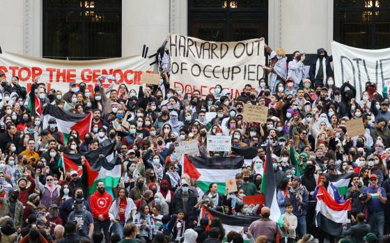 احتجاج لدعم فلسطين في جامعة هارفارد