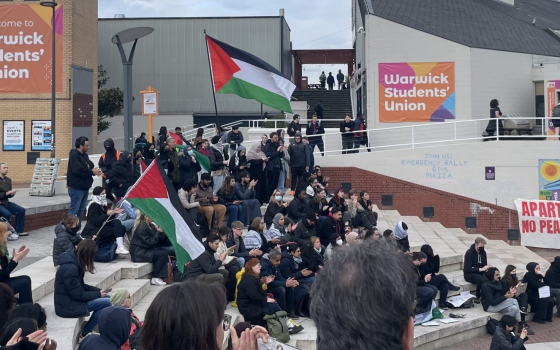 احتجاج لطلاب جامعة واريك دعمًا لفلسطين