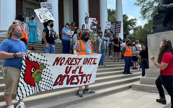 احتجاج طلابي في جامعة لويزفيل
