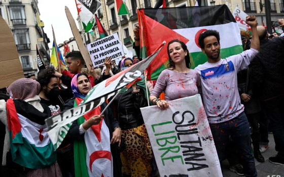 مظاهرة داعمة لفلسطين في إسبانيا