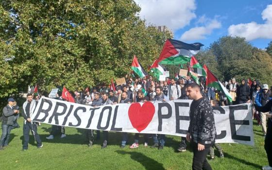 مظاهرة داعمة لفلسطين في بريستول