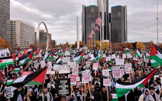 مظاهرة داعمة لفلسطين في أمريكا