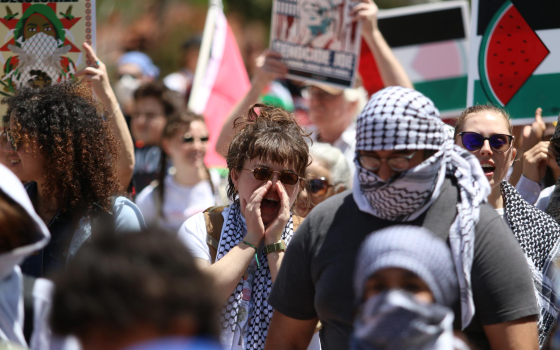 احتجاج طلابي بجامعة واشنطن لدعم فلسطين