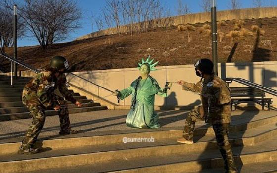 عرض رمزي في واشنطن لتسليط الضوء على فلسطين