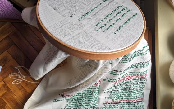 أيرلندية تكرم شهداء غزة بتطريز 30 ألف من أسمائهم