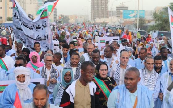 آلاف الموريتانيين يطالبون بوقف الإبادة في غزة