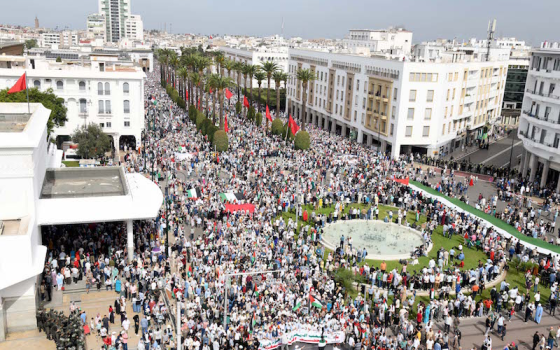 أحرار المغرب يشاركون بأكبر مظاهرة تضامنية منذ 7 أكتوبر