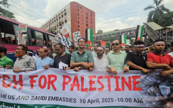 مسيرة من أجل فلسطين في جامعة جواهر لال نهرو بالهند