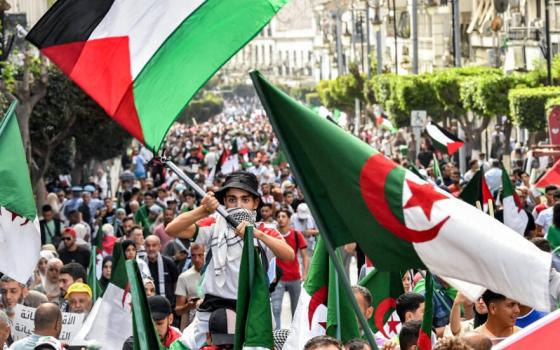 مظاهرة حاشدة في الجزائر احتجاجًا على حرب غزة