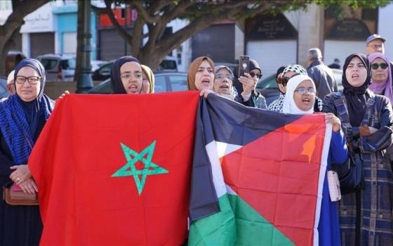 محاميون مغربيون يتظاهرون رفضًا للإبادة في غزة