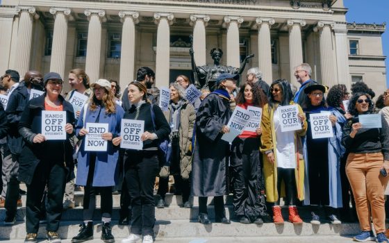 طلاب كولومبيا يحيون ذكرى إنشاء مخيم غزة التضامني