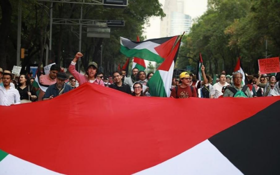 مظاهرات بالمكسيك تنديدًا بمجازر الاحتلال في غزة