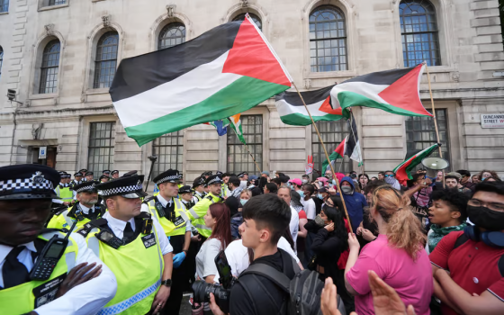 اعتقال 7 محتجين في لندن خلال مظاهرة لدعم حركة فلسطين