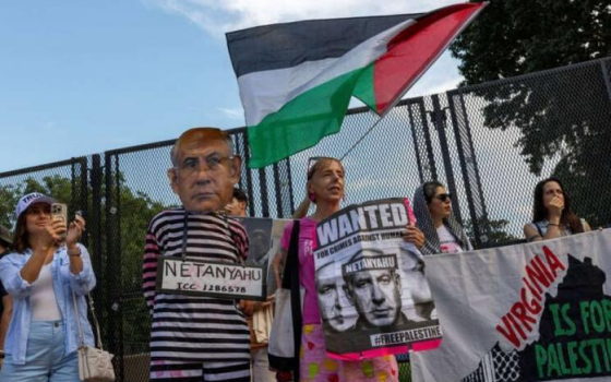 لا لاستقبال المجرمين.. احتجاج في واشنطن على لقاء ترامب ونتنياهو