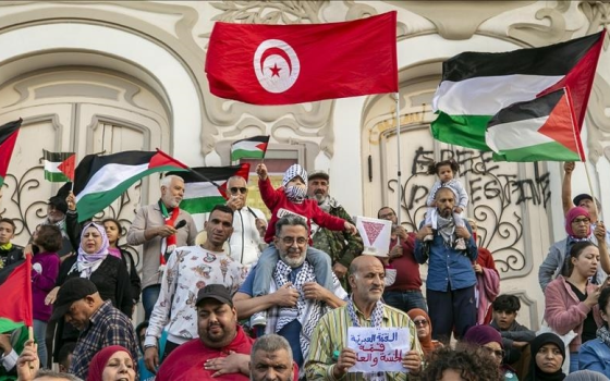 نشطاء تونس يخوضون إضرابًا تضامنًا مع غزة