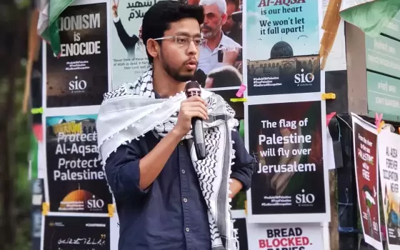 توقيف طالب في حيدر آباد بسبب شعارات مؤيدة لفلسطين