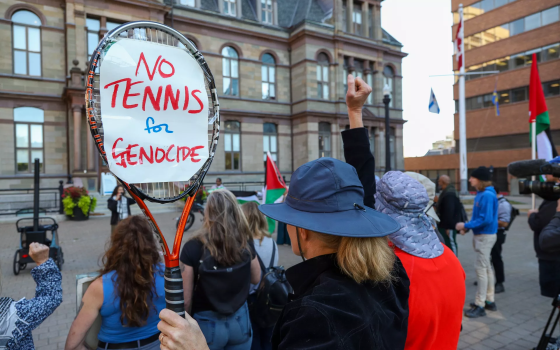 780 منظمة وفرد يطالبون بإلغاء مباراة التنس بين الاحتلال وكندا