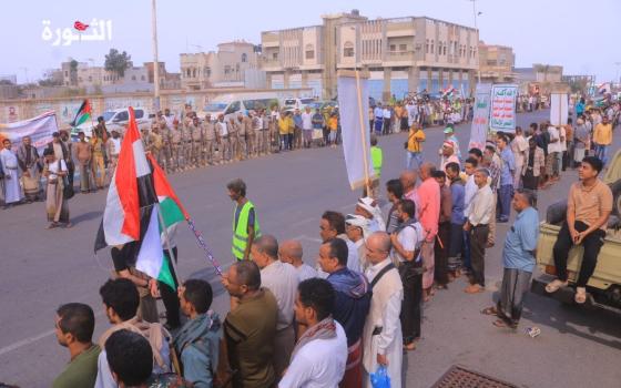 في الحديدة اليمنية.. أبناء مديرية جبل راس يؤكدون دعمهم للشعب الفلسطيني