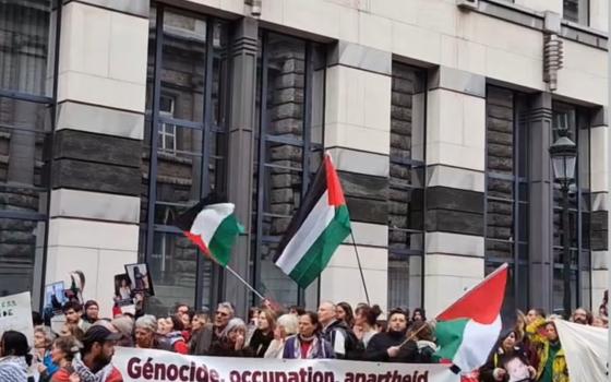مظاهرة أمام وزارة الخارجية ببروكسل للمطالبة بفرض حظر على الاحتلال