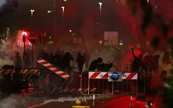 احتجاج في أوديني على مشاركة الاحتلال في تصفيات كأس العالم