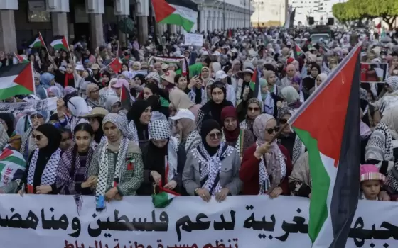 وقف تضامنية في المغرب نصرًة لغزة