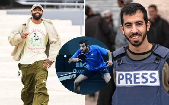 نجم رياضي أمريكي يرتدي قميصًا تضامنيًا لتكريم الصحفي صالح الجعفراوي