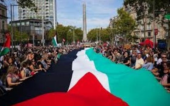 فعاليات حاشدة دعمًا لفلسطين قبل المباراة الودية مع كتالونيا...احتجاج أمام مؤتمر "مايكروسوفت إغنايت" في سان فرانسيسكو