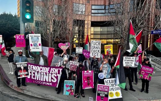 "الإبادة الجماعية ليست نسوية"  وقفة احتجاجية أمام قنصلية الاحتلال في لوس أنجلوس