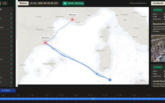 إطلاق موقع لتتبع مسار سفن أسطول الصمود