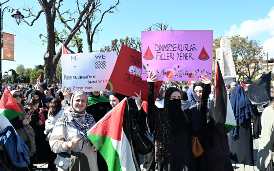 احتجاج تركي لدعم معتقلي أسطول الصمود في تونس