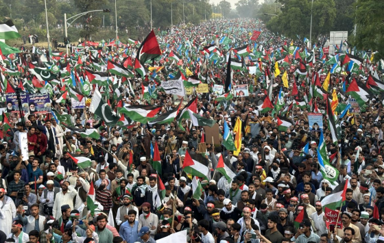 صورة تظاهرة داعمة لفلسطين في باكستان