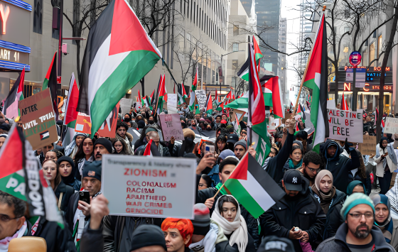 مظاهرة داعمة لفلسطين