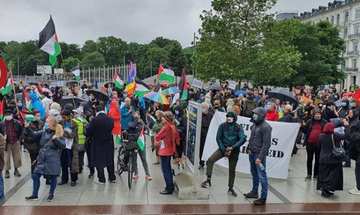 مظاهرة تضامنية مع فلسطين في الدنمارك لمواجهة قرار الضم الإسرائيلي