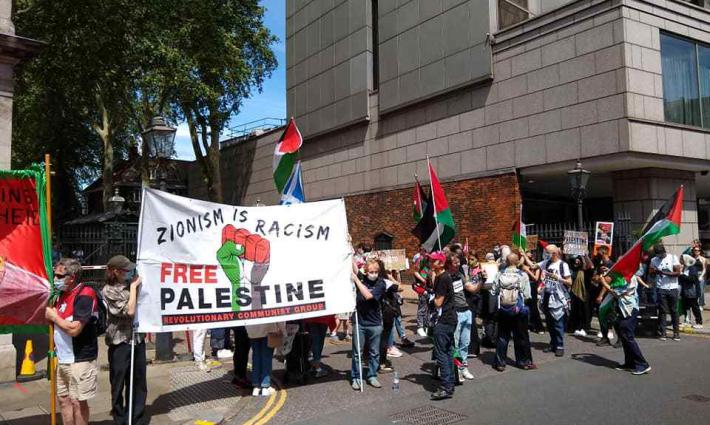 لندن.. وقفة تضامنية مع فلسطين واحتجاجية ضد مشروع الضم الإسرائيلي