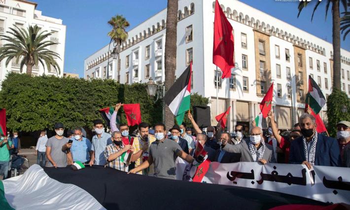 الأمن المغربي يعتدي على وقفة تضامنية مع الشعب الفلسطيني في الرباط