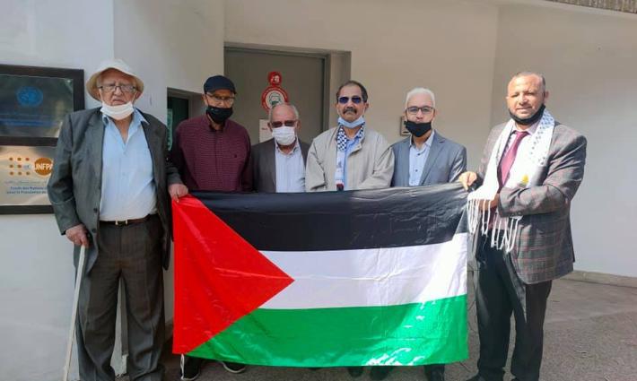 منظمة مغربية تحتج على جرائم الاحتلال والصمت الدولي