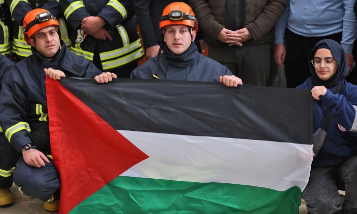 وصول فرق إغاثية فلسطينية إلى سوريا وتركيا ??