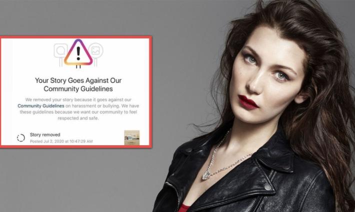 "لا يمكنكم محو التاريخ عن طريق إسكات الناس".. بيلا حديد تهاجم موقع إنستغرام