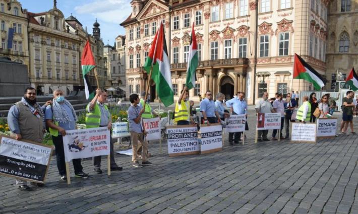 وقفة احتجاجية في العاصمة التشيكية على مخطط الضم الإسرائيلي