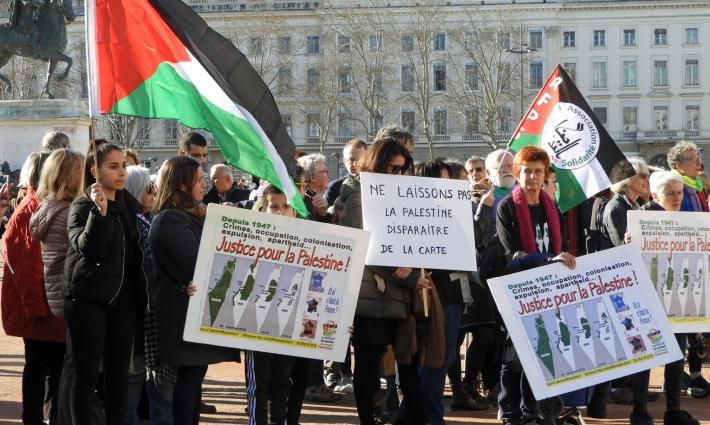 ليون.. حركة المقاطعة تنظم وقفة احتجاجية ضد صفقة القرن