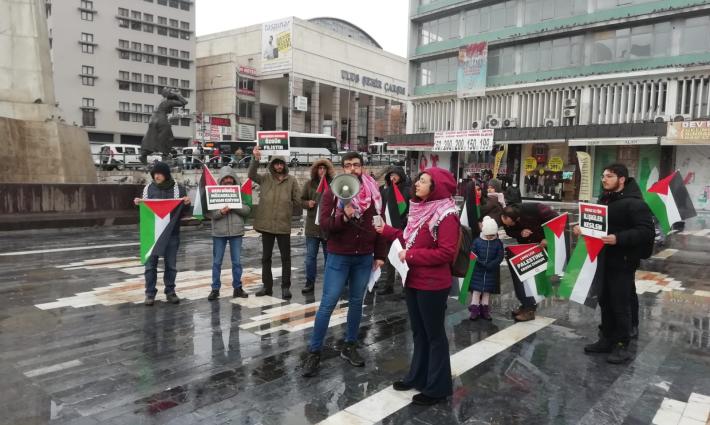 وقفة احتجاجية ضد صفقة القرن في أنقرة