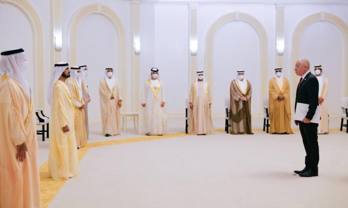 عزف النشيد الإسرائيلي في القصر الرئاسي بأبو ظبي