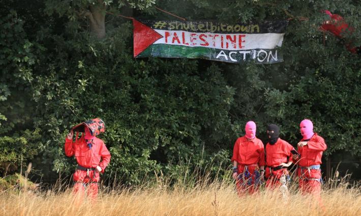 حركة فلسطين تقيم معسكرًا دائمًا للاحتجاج ضد مصنع Elbit Systems