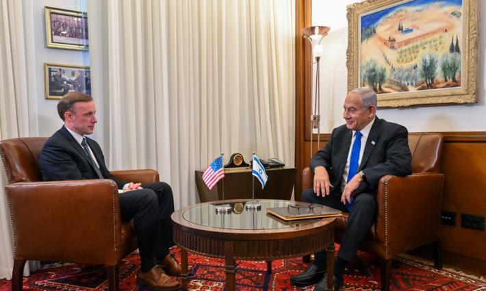 نتنياهو يبحث مع وفق أميركي إمكانية التطبيع السعودي ??
