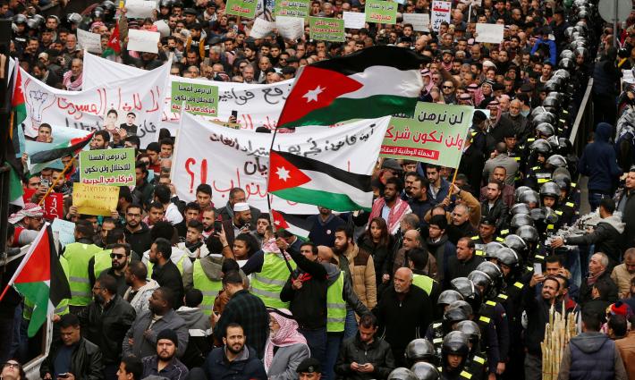 حركة المقاطعة ترحب بالاحتجاجات الرافضة لاتفاقية الغاز في الأردن