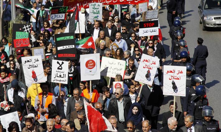 الحملة الأردنية: صفقة الغاز مع الاحتلال الإسرائيلي خيانة للشعب الأردني والقضية الفلسطينية